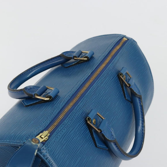 LOUIS VUITTON Epi Speedy 30 Hand Bag Toledo Blue M43005 LV Auth ep14475A