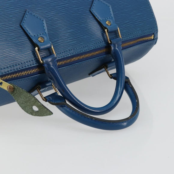 LOUIS VUITTON Epi Speedy 30 Hand Bag Toledo Blue M43005 LV Auth ep14475A