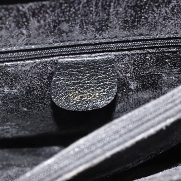 GUCCI Bamboo Hand Bag Suede Black Gold 002 0260 Auth ep14476