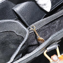 GUCCI Bamboo Hand Bag Suede Black Gold 002 0260 Auth ep14476-21