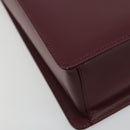 BURBERRY Nova Check Shoulder Bag Leather Bordeaux Silver Auth ep14479-14