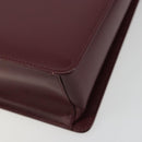 BURBERRY Nova Check Shoulder Bag Leather Bordeaux Silver Auth ep14479-15