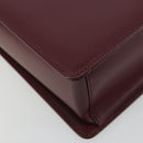 BURBERRY Nova Check Shoulder Bag Leather Bordeaux Silver Auth ep14479-16