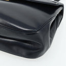 Christian Dior Trotter Canvas Hand Bag Leather 2way Navy Gold Auth ep14481-12