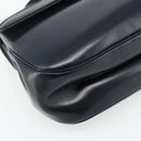 Christian Dior Trotter Canvas Hand Bag Leather 2way Navy Gold Auth ep14481-13