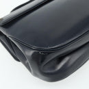 Christian Dior Trotter Canvas Hand Bag Leather 2way Navy Gold Auth ep14481-15