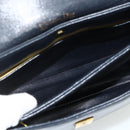 Christian Dior Trotter Canvas Hand Bag Leather 2way Navy Gold Auth ep14481-19