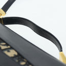 Christian Dior Trotter Canvas Hand Bag Leather 2way Navy Gold Auth ep14481-8