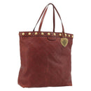 GUCCI GG Canvas Guccissima Babushka Bag Leather Red Gold 208940 Auth ep14486A-1