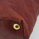 GUCCI GG Canvas Guccissima Babushka Bag Leather Red Gold 208940 Auth ep14486A-10
