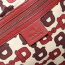 GUCCI GG Canvas Guccissima Babushka Bag Leather Red Gold 208940 Auth ep14486A-15