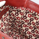 GUCCI GG Canvas Guccissima Babushka Bag Leather Red Gold 208940 Auth ep14486A-17
