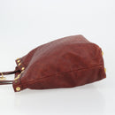 GUCCI GG Canvas Guccissima Babushka Bag Leather Red Gold 208940 Auth ep14486A-5