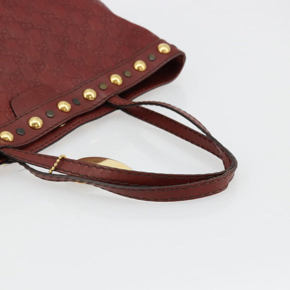 GUCCI GG Canvas Guccissima Babushka Bag Leather Red Gold 208940 Auth ep14486A