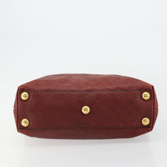 GUCCI GG Canvas Guccissima Babushka Bag Leather Red Gold 208940 Auth ep14486A