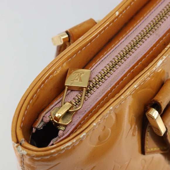 LOUIS VUITTON Monogram Vernis Houston Hand Bag Rose M91054 LV Auth ep14487