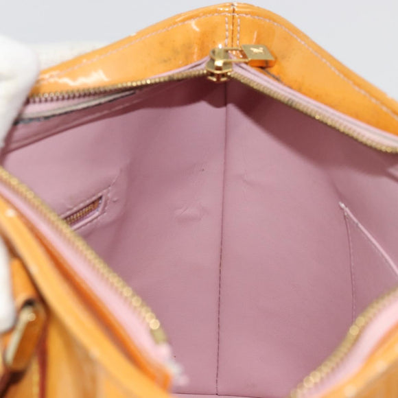 LOUIS VUITTON Monogram Vernis Houston Hand Bag Rose M91054 LV Auth ep14487