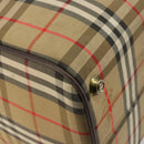 Burberrys Nova Check Boston Bag Canvas Beige Gold Auth ep14489-16