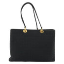 Christian Dior Canage Lady Dior Tote Bag Nylon Black Gold Auth ep14490-2