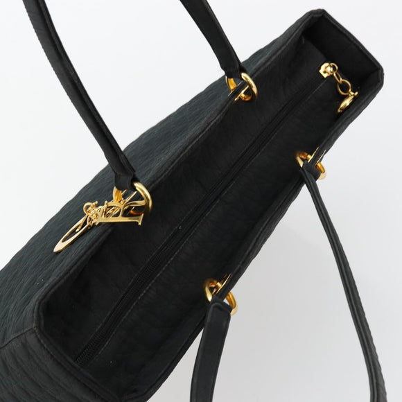 Christian Dior Canage Lady Dior Tote Bag Nylon Black Gold Auth ep14490