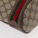 GUCCI GG Supreme Web Sherry Line Bag PVC Beige Gold 41 02 085 Auth ep14491-11