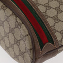 GUCCI GG Supreme Web Sherry Line Bag PVC Beige Gold 41 02 085 Auth ep14491-12