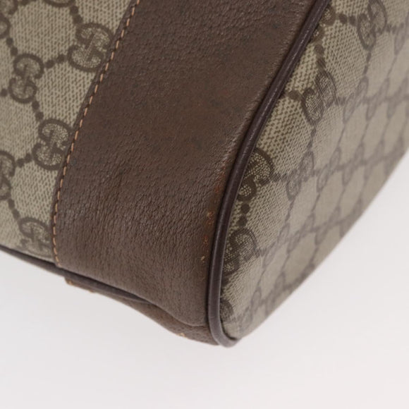 GUCCI GG Supreme Web Sherry Line Bag PVC Beige Gold 41 02 085 Auth ep14491