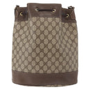 GUCCI GG Supreme Web Sherry Line Bag PVC Beige Gold 41 02 085 Auth ep14491-3