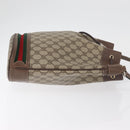 GUCCI GG Supreme Web Sherry Line Bag PVC Beige Gold 41 02 085 Auth ep14491-4