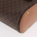 CELINE Macadam Canvas Shoulder Bag PVC Leather Brown Gold Auth ep14494-10