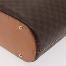 CELINE Macadam Canvas Shoulder Bag PVC Leather Brown Gold Auth ep14494-11