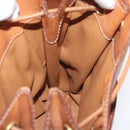 CELINE Macadam Canvas Shoulder Bag PVC Leather Brown Gold Auth ep14494-18
