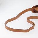 CELINE Macadam Canvas Shoulder Bag PVC Leather Brown Gold Auth ep14494-7