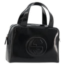 GUCCI Soho Hand Bag Patent Leather Black Silver 000 1274 0505 Auth ep14495-1