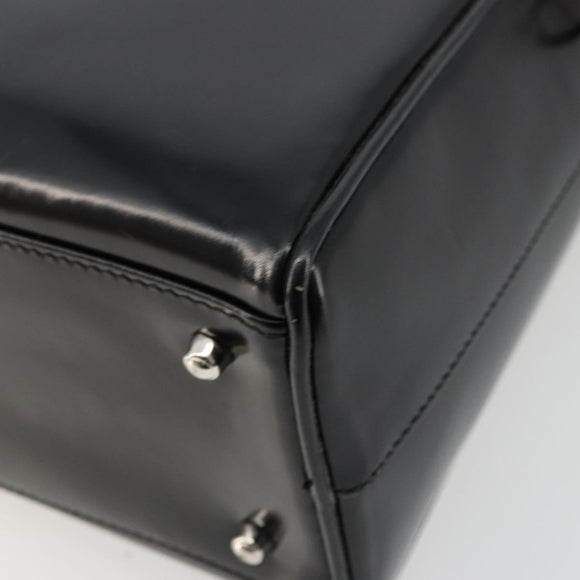 GUCCI Soho Hand Bag Patent Leather Black Silver 000 1274 0505 Auth ep14495