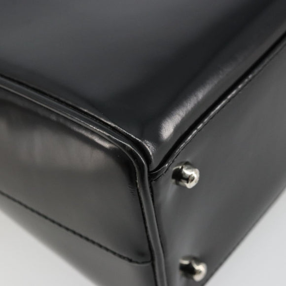 GUCCI Soho Hand Bag Patent Leather Black Silver 000 1274 0505 Auth ep14495