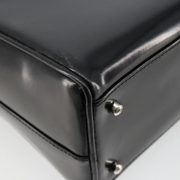 GUCCI Soho Hand Bag Patent Leather Black Silver 000 1274 0505 Auth ep14495