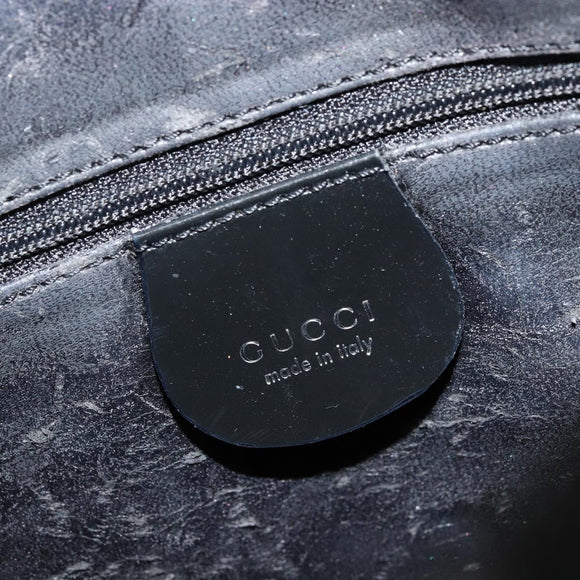 GUCCI Soho Hand Bag Patent Leather Black Silver 000 1274 0505 Auth ep14495