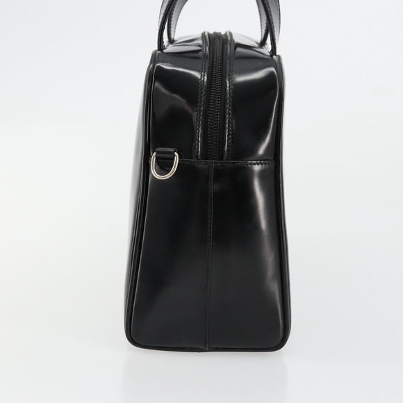 GUCCI Soho Hand Bag Patent Leather Black Silver 000 1274 0505 Auth ep14495