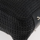 Christian Dior Hand Bag Leather Black Silver Auth ep14496-10