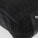 Christian Dior Hand Bag Leather Black Silver Auth ep14496-12