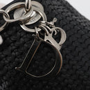 Christian Dior Hand Bag Leather Black Silver Auth ep14496-14