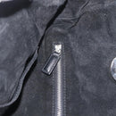 Christian Dior Hand Bag Leather Black Silver Auth ep14496-19