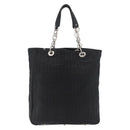 Christian Dior Hand Bag Leather Black Silver Auth ep14496-3