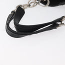 Christian Dior Hand Bag Leather Black Silver Auth ep14496-7