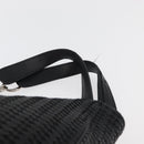 Christian Dior Hand Bag Leather Black Silver Auth ep14496-8