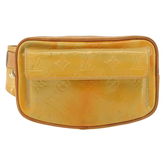 LOUIS VUITTON Monogram Vernis Fulton Waist bag Gris M91041 LV Auth ep14498