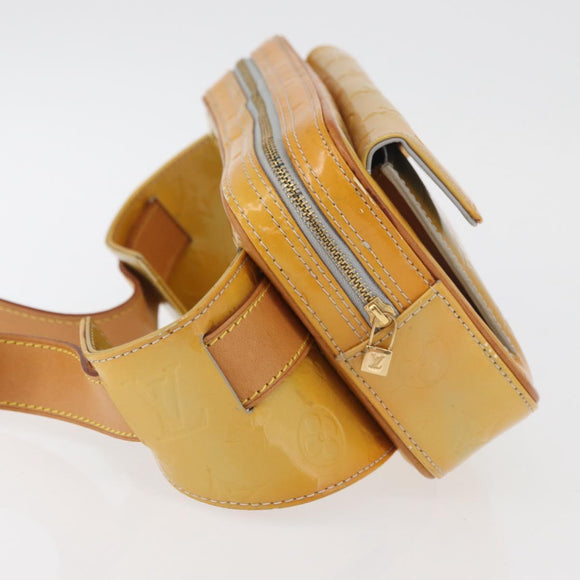 LOUIS VUITTON Monogram Vernis Fulton Waist bag Gris M91041 LV Auth ep14498