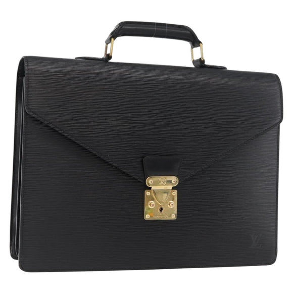 LOUIS VUITTON Epi Serviette Conseiller Business Bag Black M54422 LV Auth ep14499