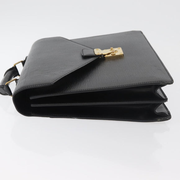 LOUIS VUITTON Epi Serviette Conseiller Business Bag Black M54422 LV Auth ep14499